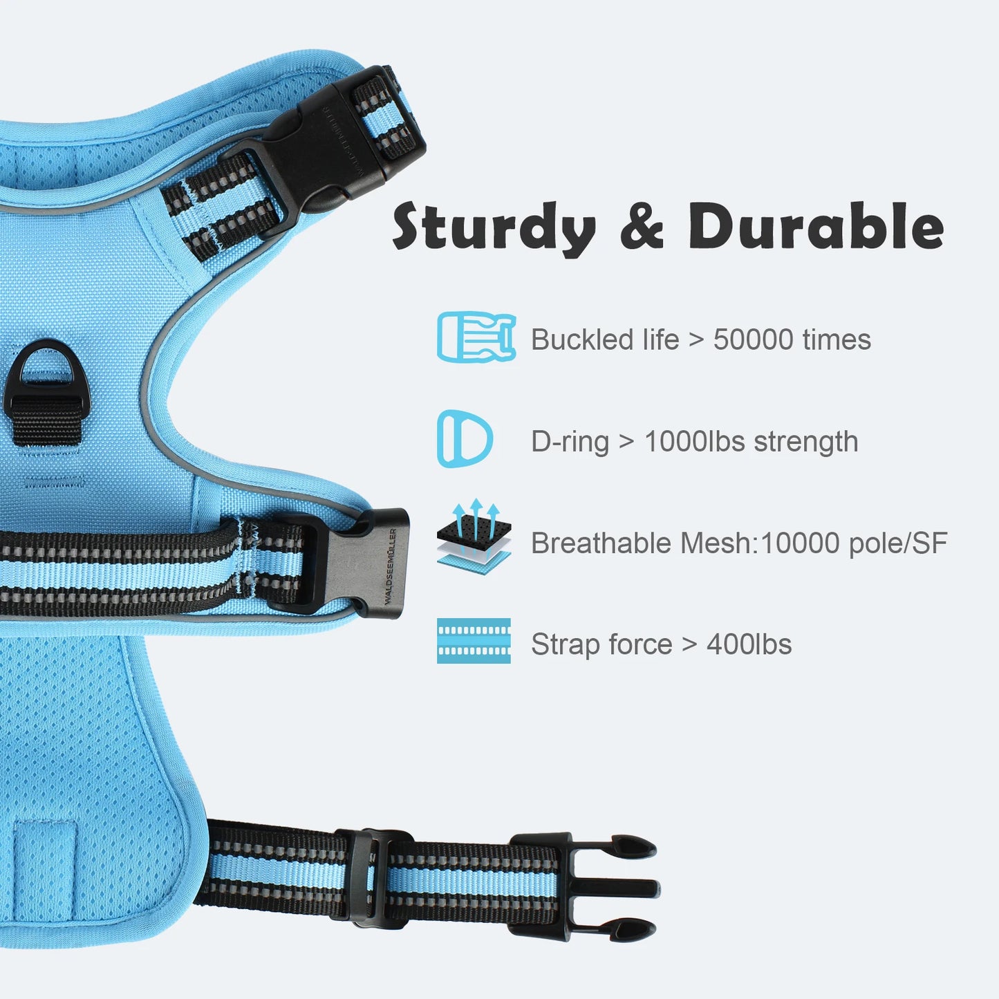 No-Pull Dog Harness & Leash Set — Escape-Proof Reflective Padded Vest with 5 ft Leash